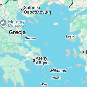 Lesbos na mapie Grecji